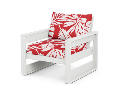 POLYWOOD® Westport Club Chair in White / Leaf Crimson