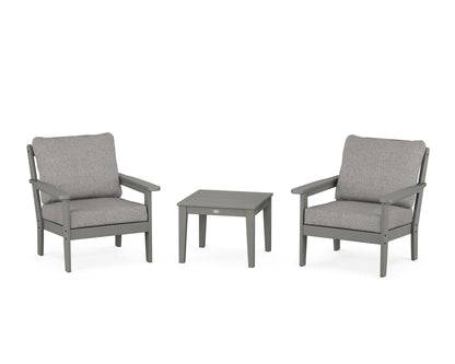 Country Living Cottage 3-Piece Deep Seating Set in Slate Grey / Grey Mist