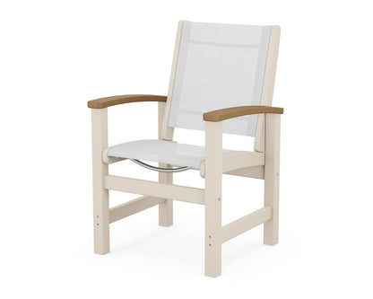 POLYWOOD® Coastal Dining Chair in Sand / Natural / White Sling