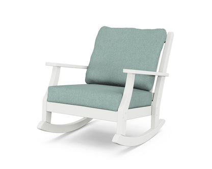 Country Living Wovendale Deep Seating Rocking Chair in White / Glacier Spa