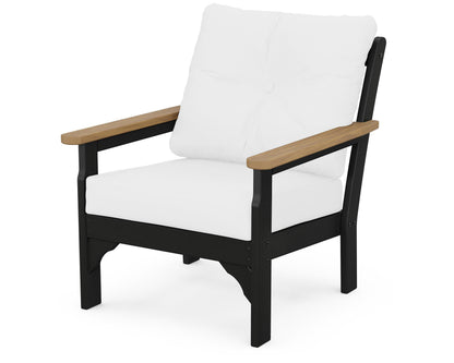 POLYWOOD® Vineyard Deep Seating Chair in Black / Natural / Natural
