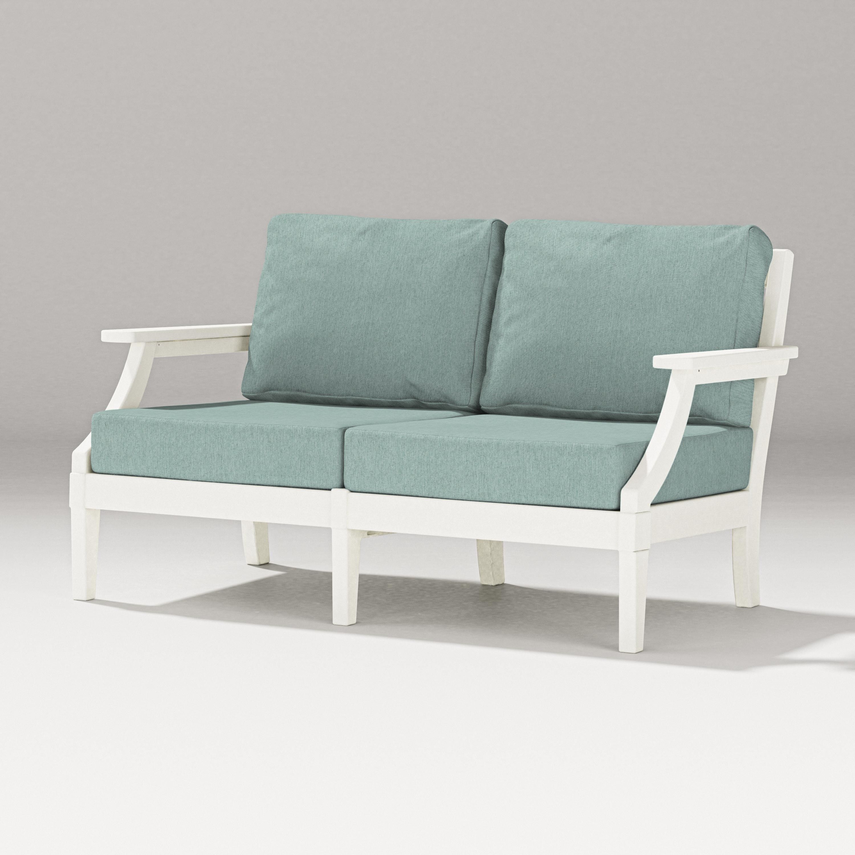 PW Designer Series Estate Loveseat in Vintage White / Glacier Spa