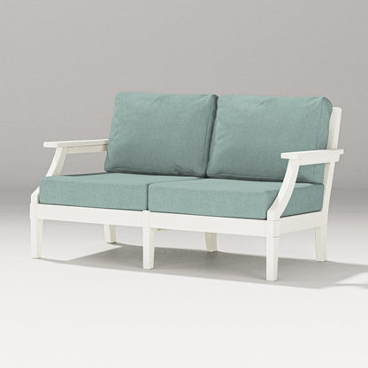 PW Designer Series Estate Loveseat in Vintage White / Glacier Spa