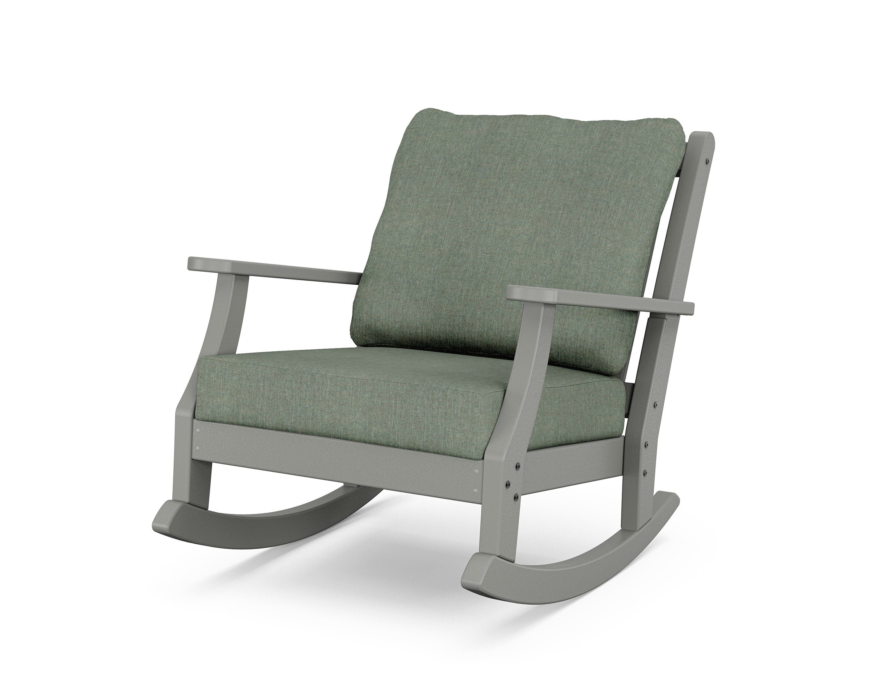 Country Living Wovendale Deep Seating Rocking Chair in Slate Grey / Cast Sage