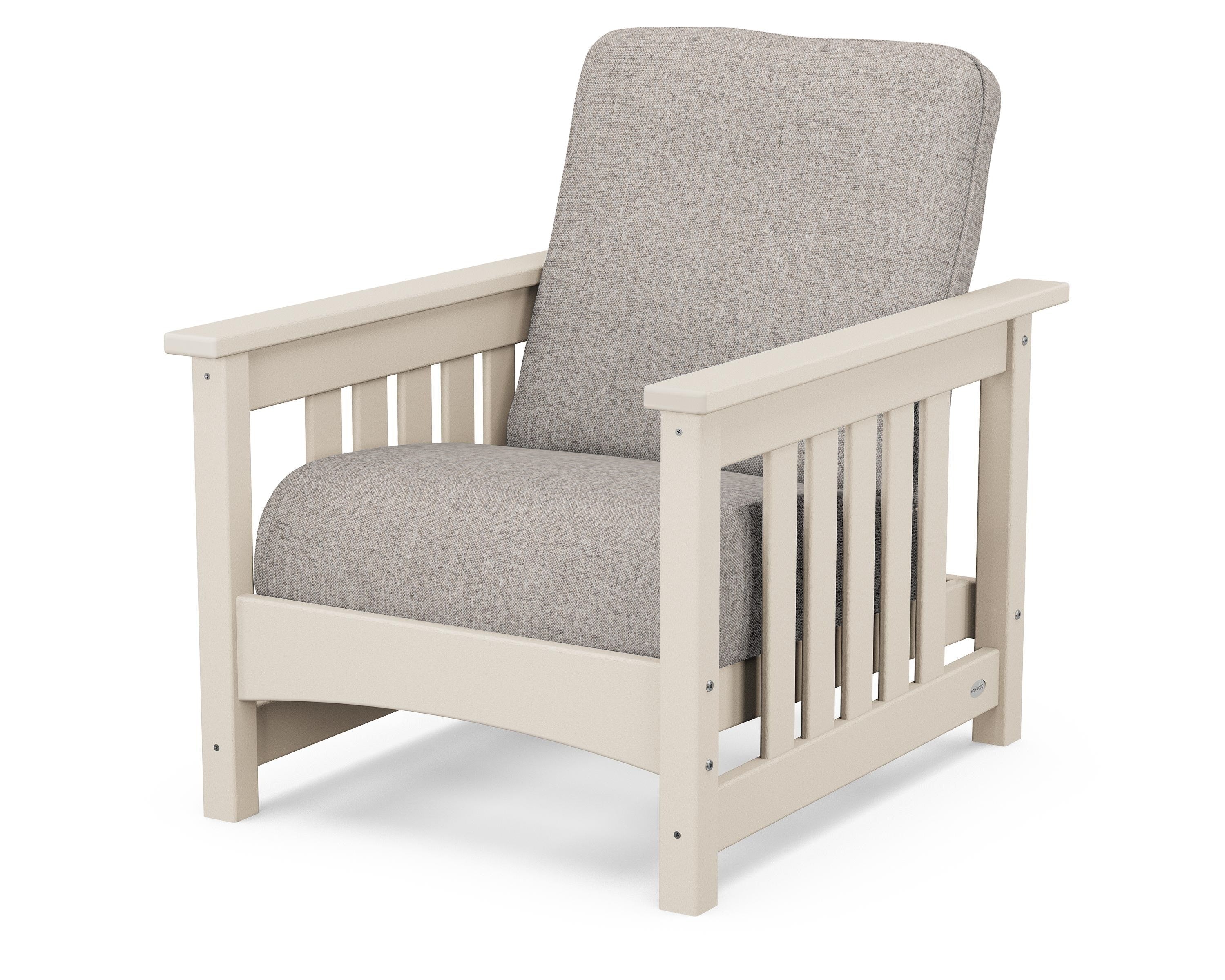 POLYWOOD® Club Mission Chair in Sand / Weathered Tweed