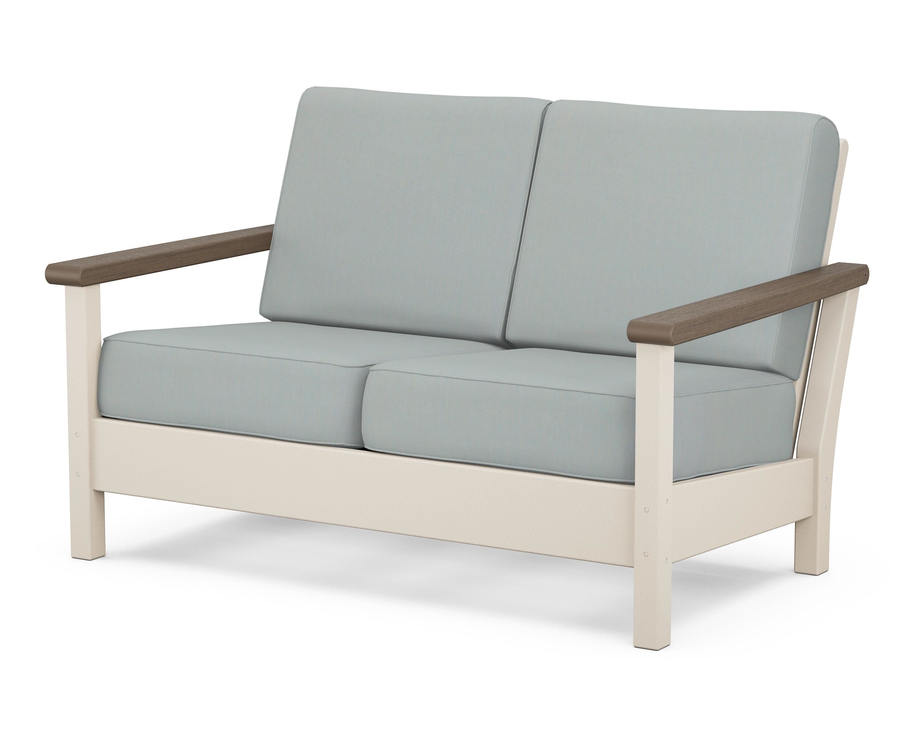 POLYWOOD® Harbour Deep Seating Loveseat in Sand / Kona / Spa