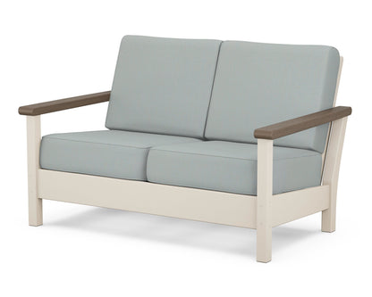 POLYWOOD® Harbour Deep Seating Loveseat in Sand / Kona / Spa