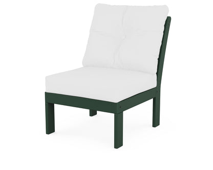 POLYWOOD® Vineyard Modular Armless Chair in Green / Natural
