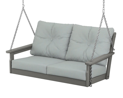 POLYWOOD® Vineyard Deep Seating Swing in Slate Grey / Spa