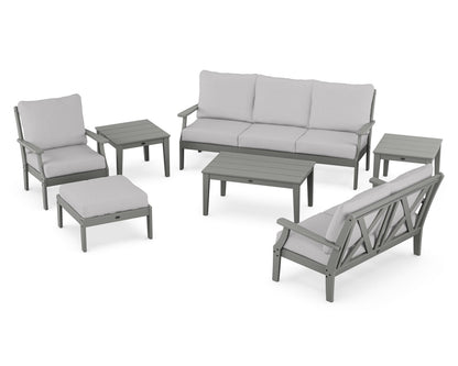 POLYWOOD® Braxton 7-Piece Deep Seating Set in Slate Grey / Granite