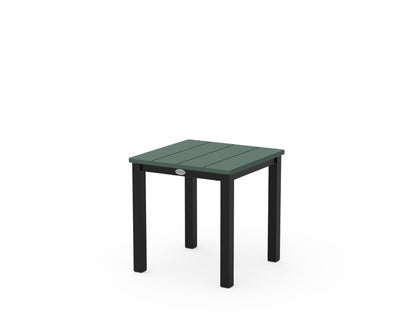 POLYWOOD® Main Street 18" Side Table in Black / Green
