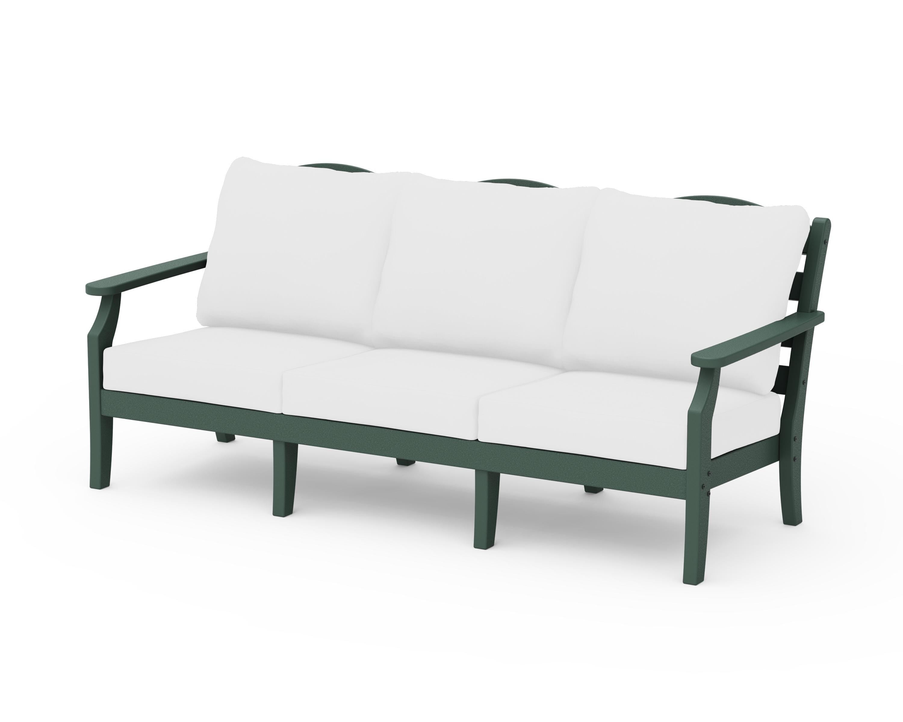 Draper James™ by  POLYWOOD® Savannah Deep Seating Sofa in Green / Natural