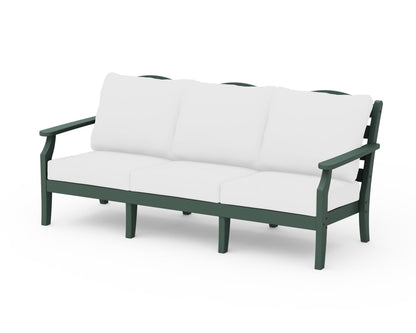 Draper James™ by  POLYWOOD® Savannah Deep Seating Sofa in Green / Natural