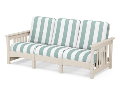 POLYWOOD® Club Mission Sofa in Sand / Cabana Stripe Glacier Spa