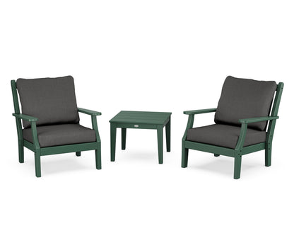 Country Living Wovendale 3-Piece Deep Seating Set in Green / Spectrum Carbon