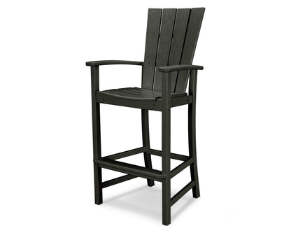POLYWOOD® Quattro Adirondack Bar Chair in Black