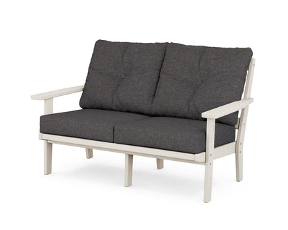 POLYWOOD® Oxford Deep Seating Loveseat in Sand / Ash Charcoal