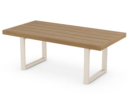 POLYWOOD® EDGE 40" x 78" Dining Table in Sand / Natural