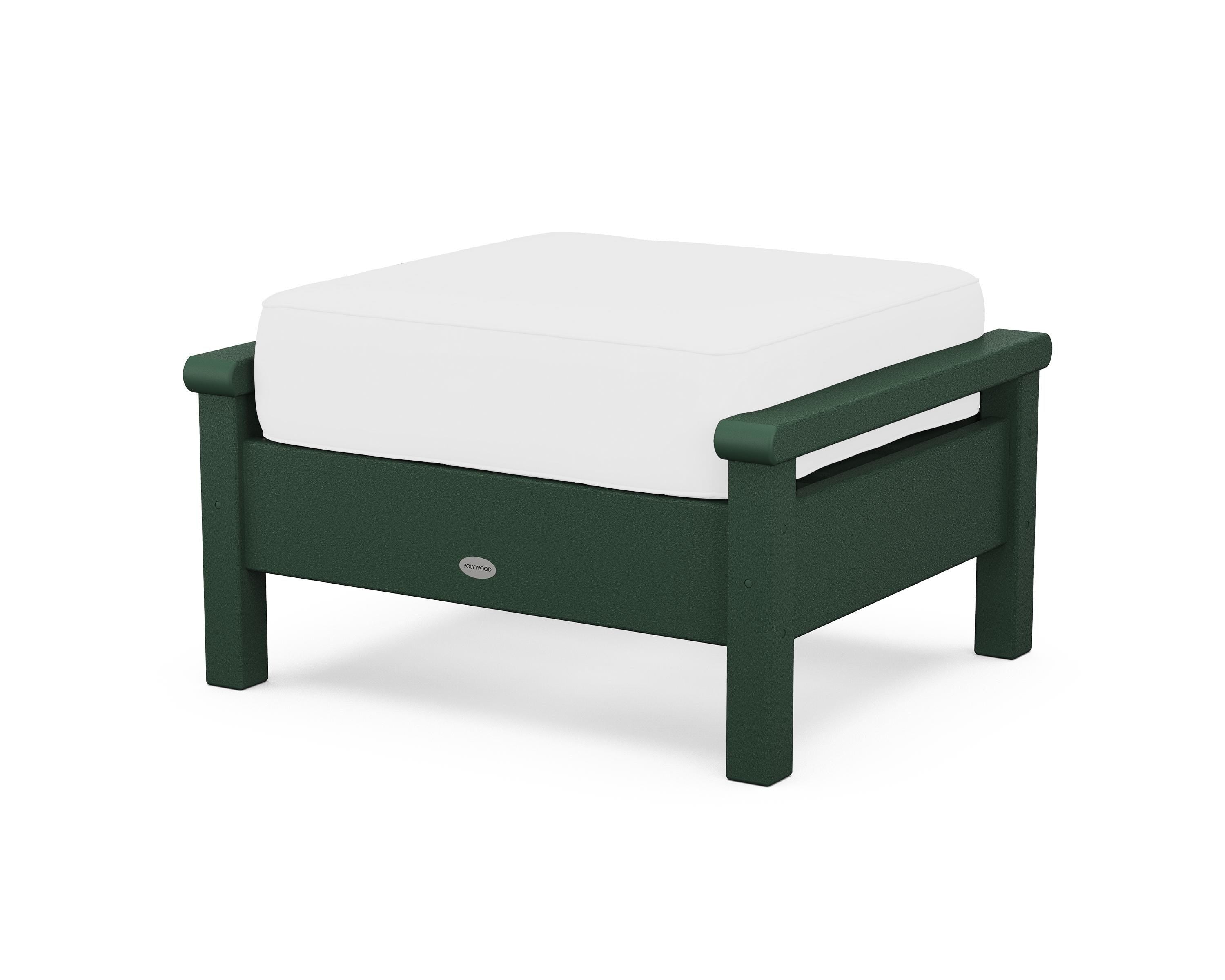 POLYWOOD® Harbour Deep Seating Ottoman in Green / Natural