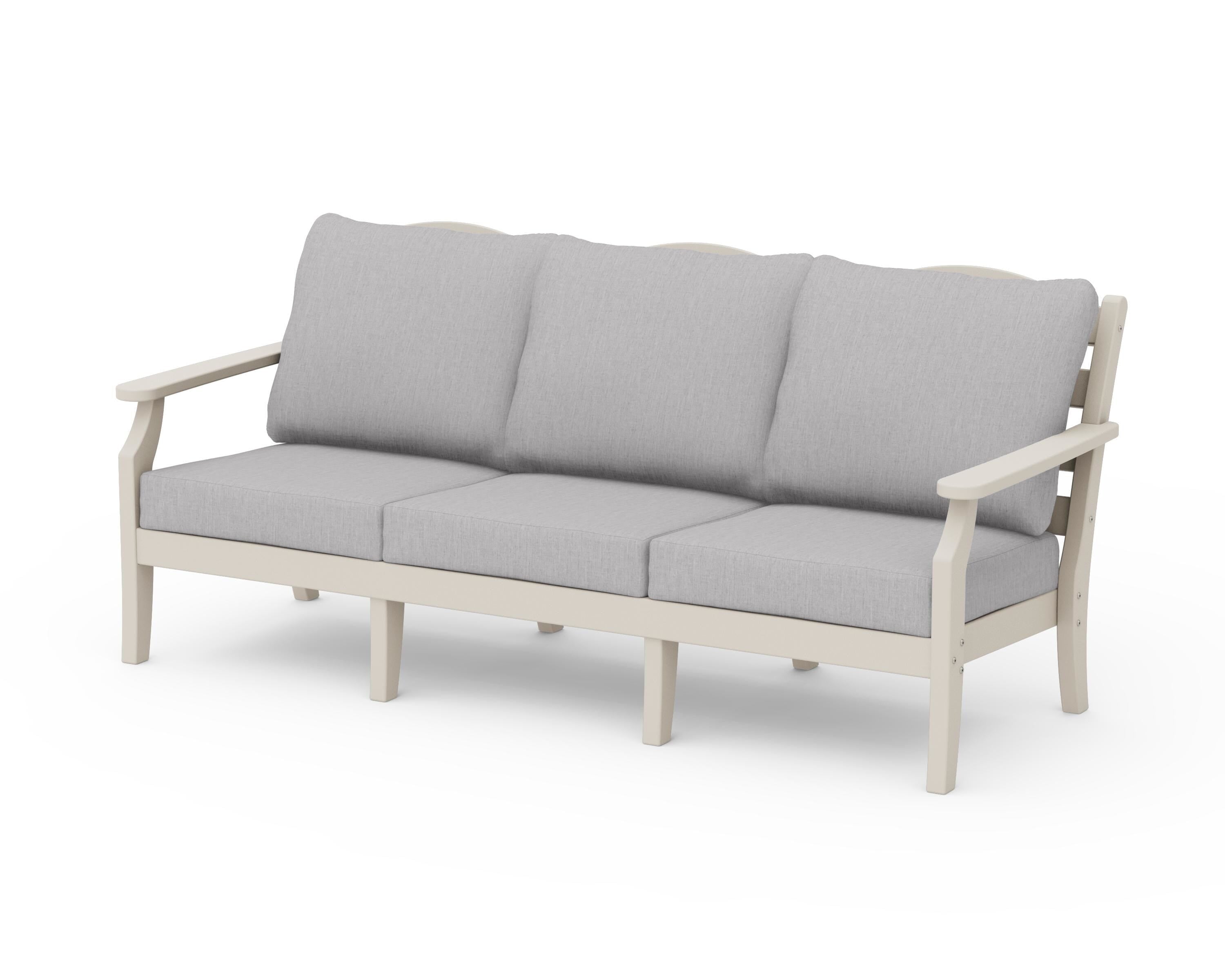 Draper James™ by  POLYWOOD® Savannah Deep Seating Sofa in Sand / Granite
