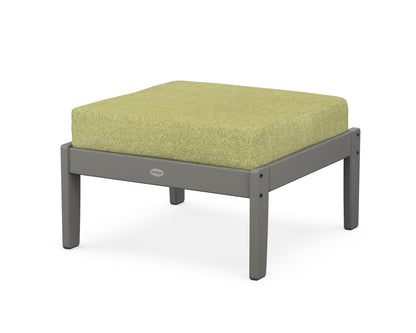 POLYWOOD® Braxton Deep Seating Ottoman in Slate Grey / Chartreuse Boucle