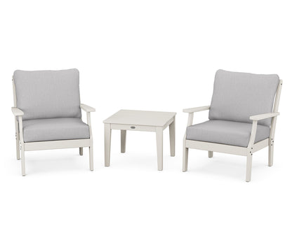 POLYWOOD® Braxton 3-Piece Deep Seating Set in Sand / Granite