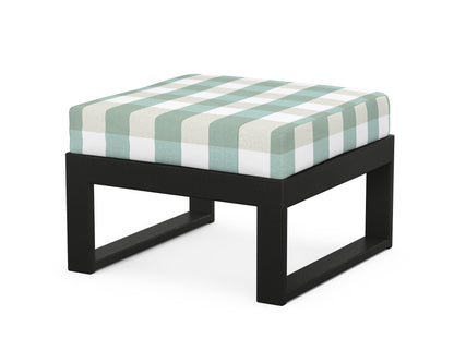 Unbranded Modular Ottoman - Modern in Black / Buffalo Plaid Glacier Spa