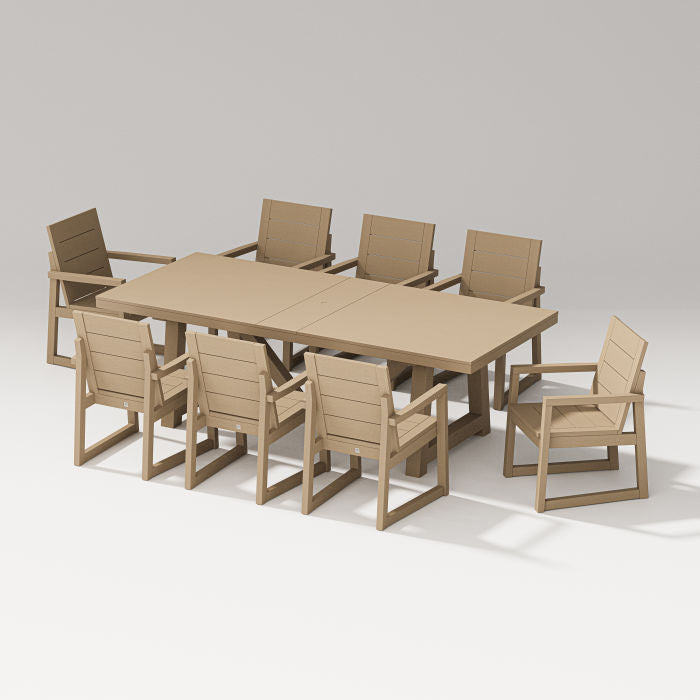 Elevate 9-piece A-frame Table Dining Set