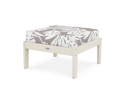 Country Living Cottage Deep Seating Ottoman in Sand / Leaf Grey Mist