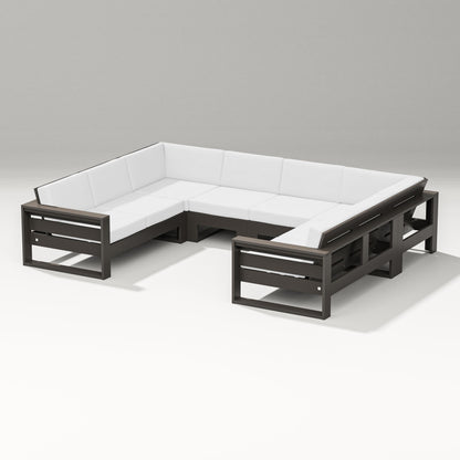 PW Designer Series Latitude U-Shaped Sectional in Vintage Coffee / Natural