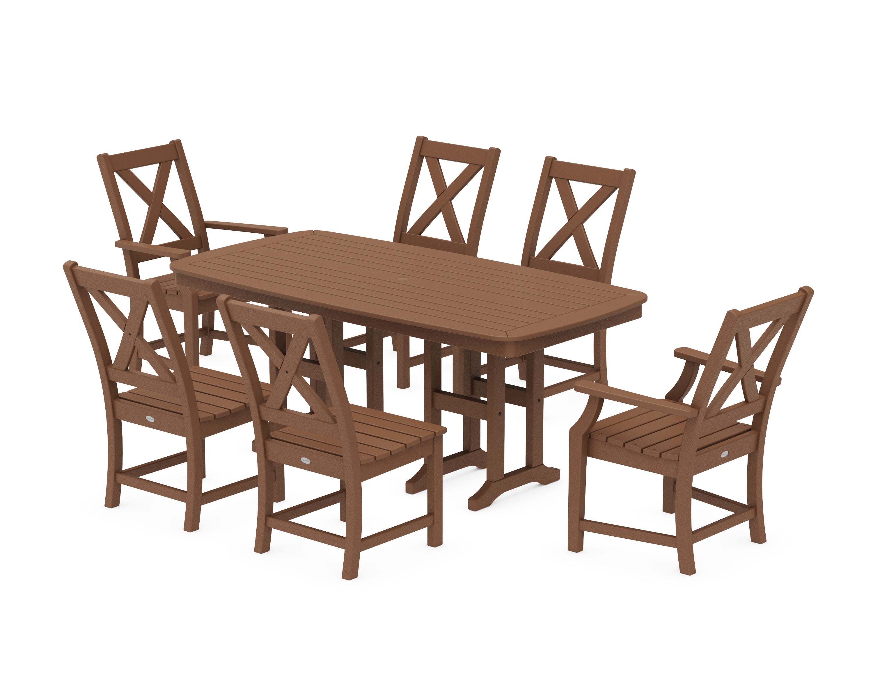 POLYWOOD® Braxton 7-Piece Dining Set in Teak