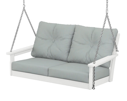 POLYWOOD® Vineyard Deep Seating Swing in White / Spa