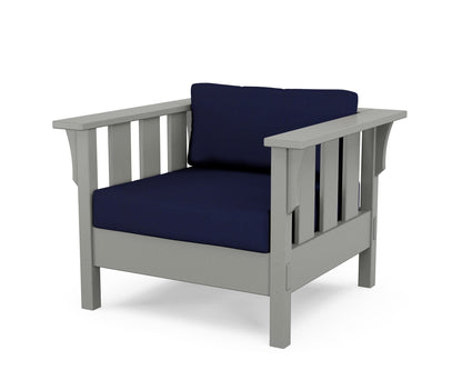 Martha Stewart by POLYWOOD® Acadia Deep Seating Chair in Slate Grey / Navy