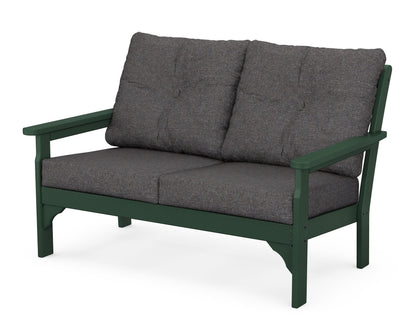 POLYWOOD® Vineyard Deep Seating Loveseat in Green / Ash Charcoal