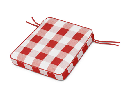 Martha Stewart by POLYWOOD® Chinoiserie Rocker Seat Cushion in Buffalo Plaid Crimson