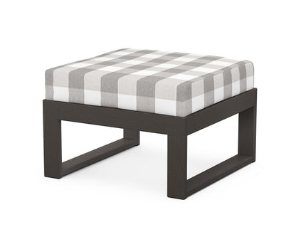 Unbranded Modular Ottoman - Modern in Vintage Coffee / Buffalo Plaid Grey Mist