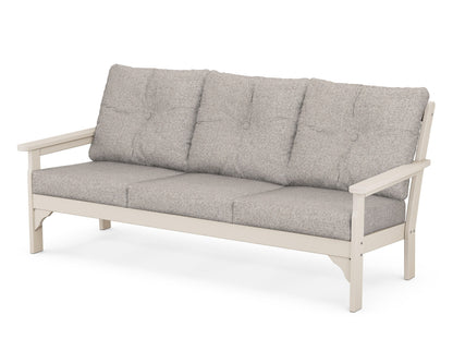 POLYWOOD® Vineyard Deep Seating Sofa in Sand / Weathered Tweed