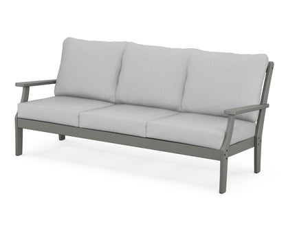 POLYWOOD® Braxton Deep Seating Sofa in Slate Grey / Granite