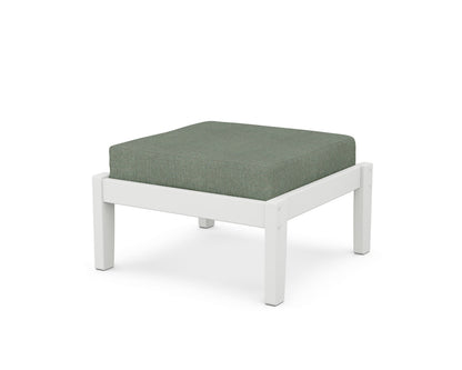 Unbranded Deep Seating Ottoman in White / Cast Sage