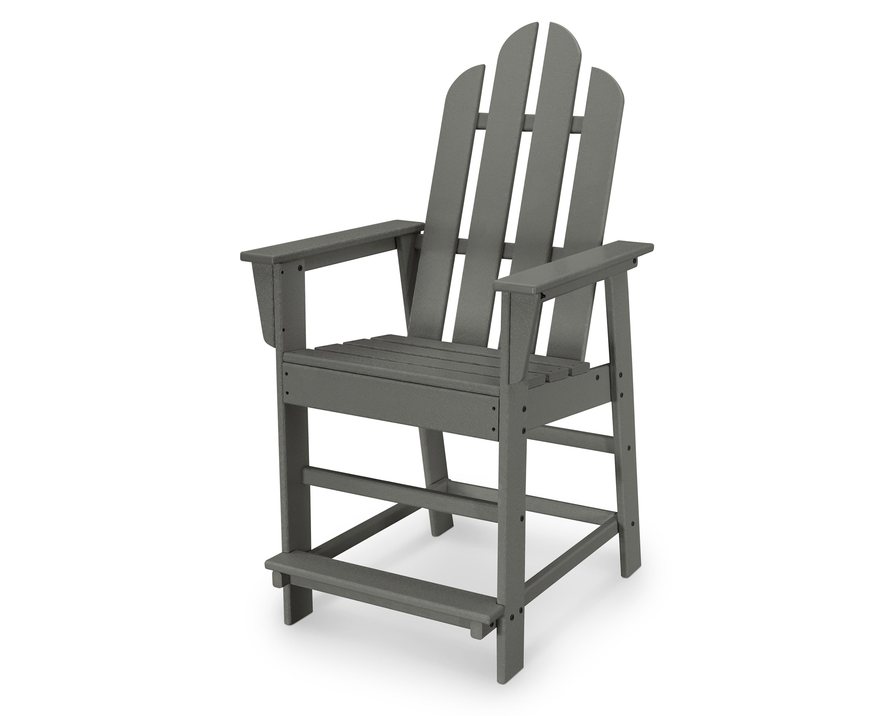 POLYWOOD® Long Island Counter Chair in Slate Grey