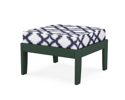 Unbranded Modular Ottoman - Classic in Green / Trellis Navy