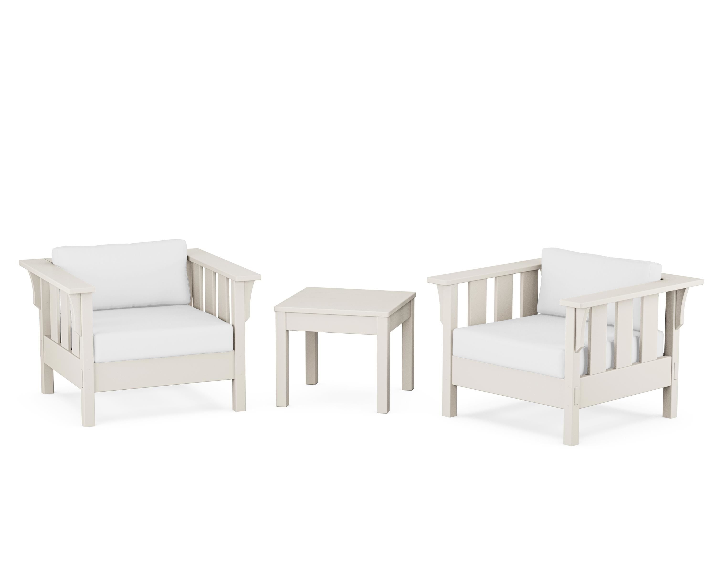 Martha Stewart by POLYWOOD® Acadia 3-Piece Deep Seating Set in Sand / Natural