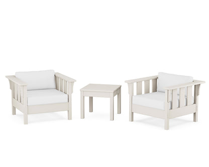 Martha Stewart by POLYWOOD® Acadia 3-Piece Deep Seating Set in Sand / Natural