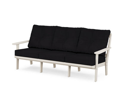 POLYWOOD® Mission Deep Seating Sofa in Sand / Midnight Linen