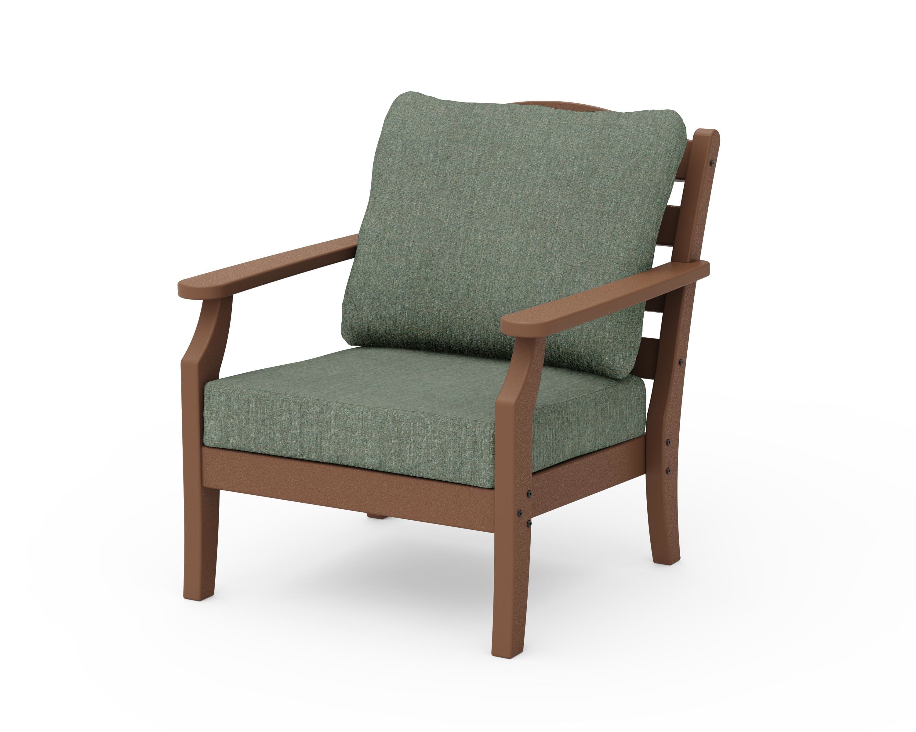 Draper James™ by  POLYWOOD® Savannah Deep Seating Chair in Teak / Cast Sage