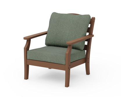 Draper James™ by  POLYWOOD® Savannah Deep Seating Chair in Teak / Cast Sage