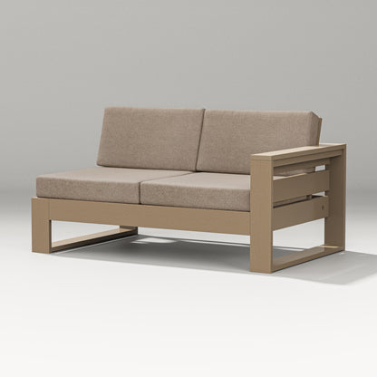 PW Designer Series Latitude Modular Right Arm Loveseat in Vintage Sahara / Spiced Burlap