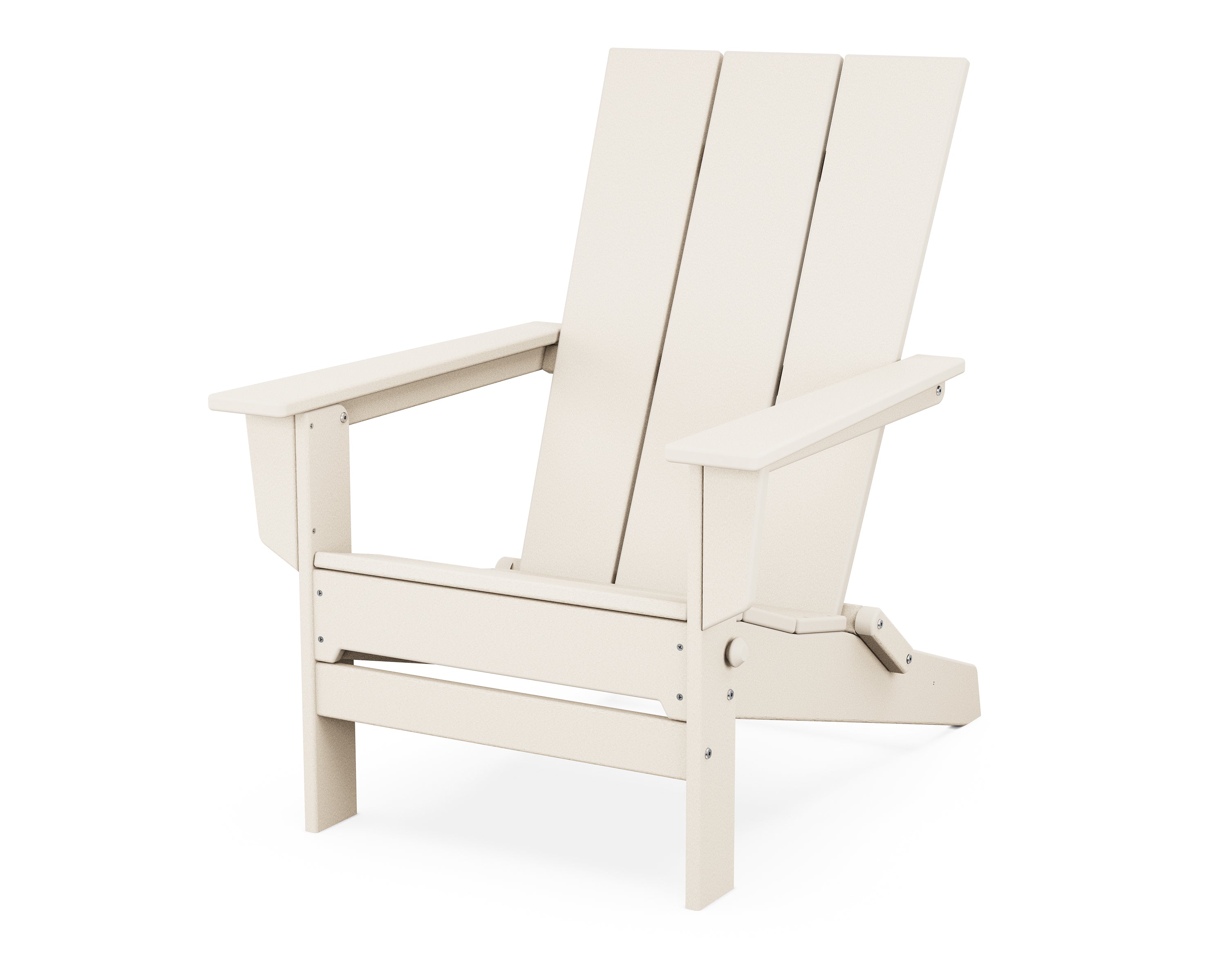 POLYWOOD® Modern Studio Folding Adirondack Chair in Sand