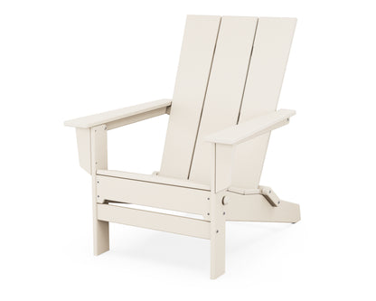 POLYWOOD® Modern Studio Folding Adirondack Chair in Sand