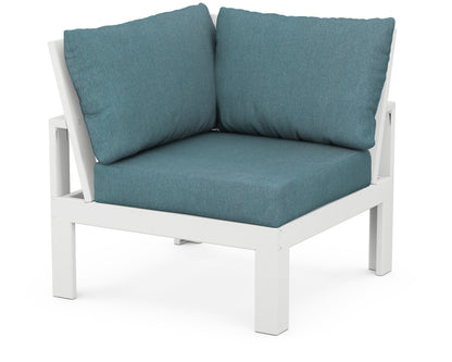 Unbranded Modular Corner Chair in White / Ocean Teal
